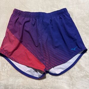 Mizuno Purple and Gray Performance Athletic Shorts